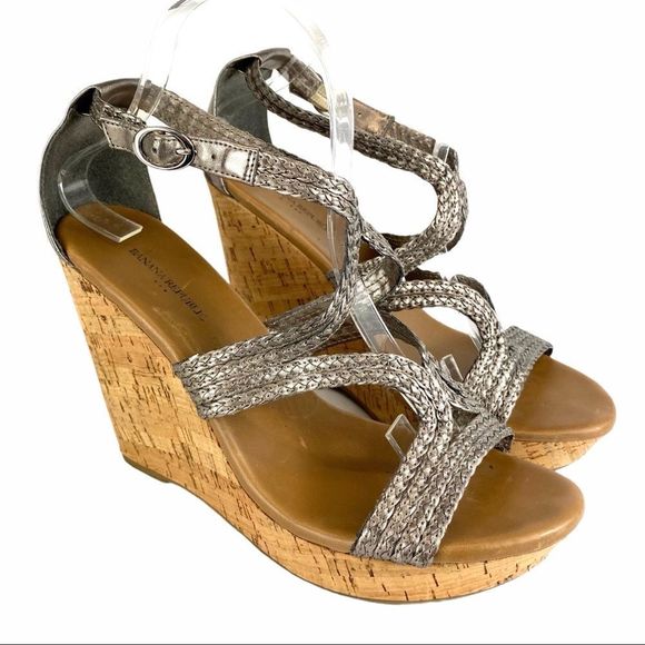 Banana Republic Metallic Cork Wedges - 9 - Picture 3 of 17